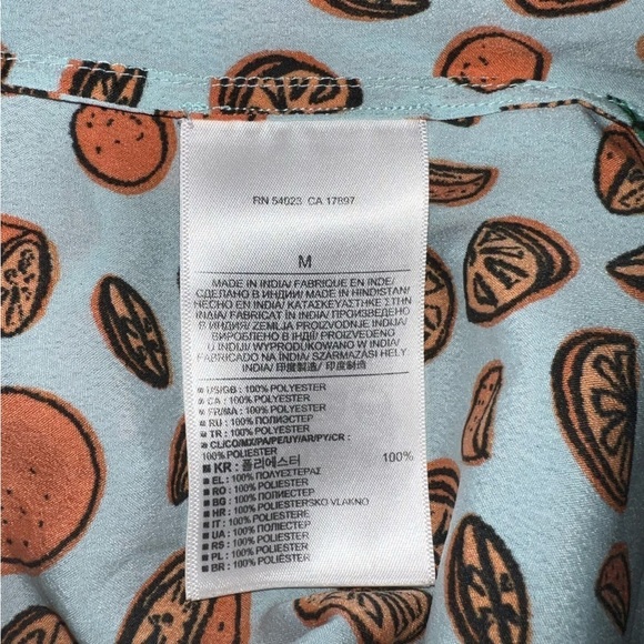 Banana Republic Keyhole Chest Oranges Summer Top Size Medium - Picture 5 of 9